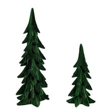 Shades of Green Table Décor Tree Flocked Resin Set