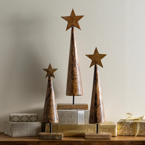 VivaStyle Table Decor Wood Christmas Tree, Set of 3