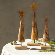 VivaStyle Table Decor Wood Christmas Tree, Set of 3