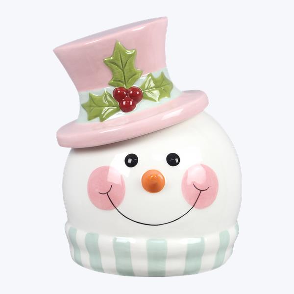 Ceramic Snowman Goodie Jar