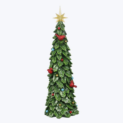 Resin Christmas Tree w/LED Tabletop With Timer