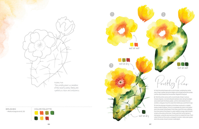 Watercolor the Easy Way Flowers : Step-by-Step Tutorials for 50 Flowers, Wreaths, and Bouquets