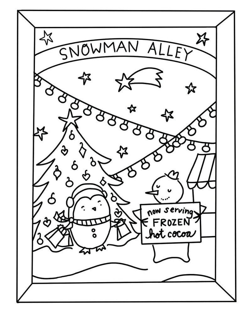 Christmas Market Crew : Paper Craft Coloring Book