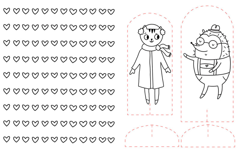 Christmas Market Crew : Paper Craft Coloring Book