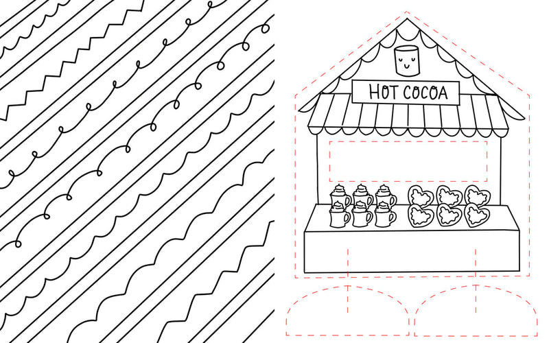 Christmas Market Crew : Paper Craft Coloring Book