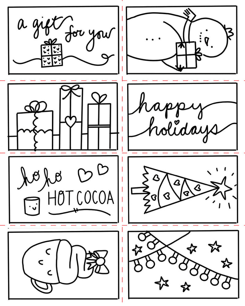 Christmas Market Crew : Paper Craft Coloring Book