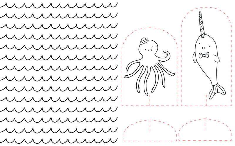 Under the Sea Besties : Paper Craft Coloring Book