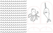 Under the Sea Besties : Paper Craft Coloring Book