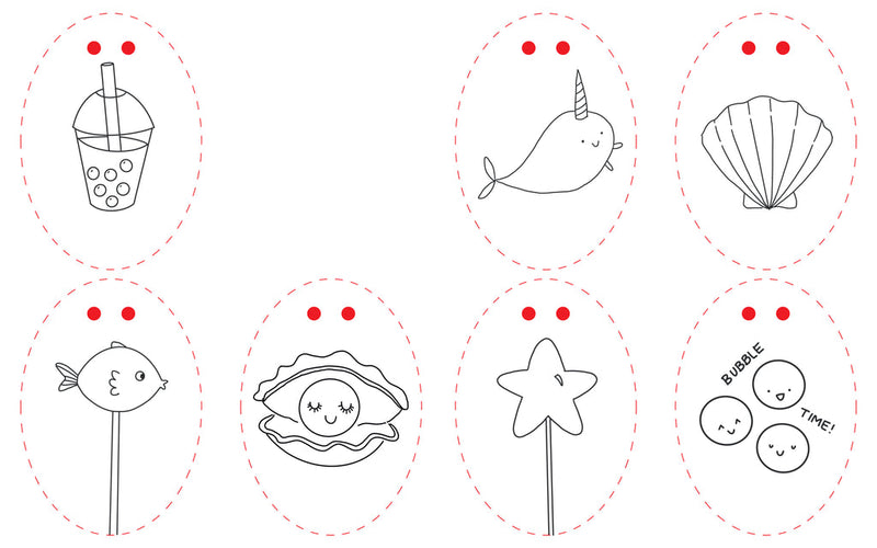 Under the Sea Besties : Paper Craft Coloring Book