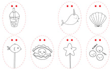 Under the Sea Besties : Paper Craft Coloring Book