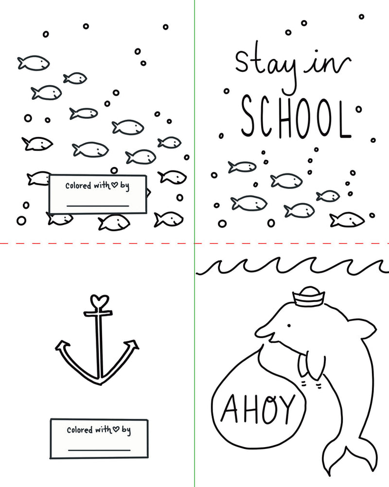 Under the Sea Besties : Paper Craft Coloring Book