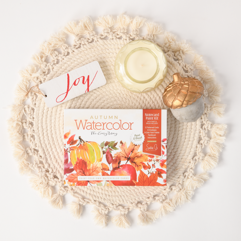 Watercolor the Easy Way Paint-Your-Own Watercolor Cards Autumn : Notecard Paint Kit with Paint and Brush Included