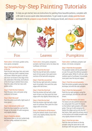 Watercolor the Easy Way Paint-Your-Own Watercolor Cards Autumn : Notecard Paint Kit with Paint and Brush Included