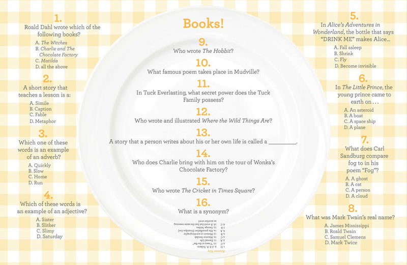 Family Fun Night Trivia Placemat Kit