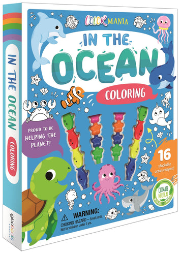 In The Ocean Coloring Set: with 16 Stackable Crayons