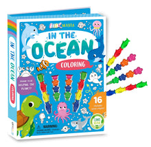 In The Ocean Coloring Set: with 16 Stackable Crayons