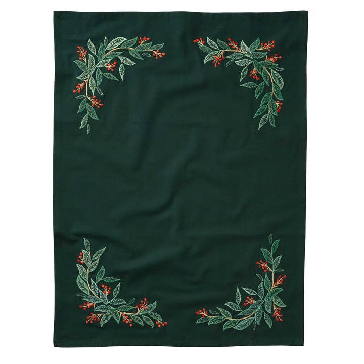 Rifle Paper Co. | Willowberry Embroidered Tea Towel