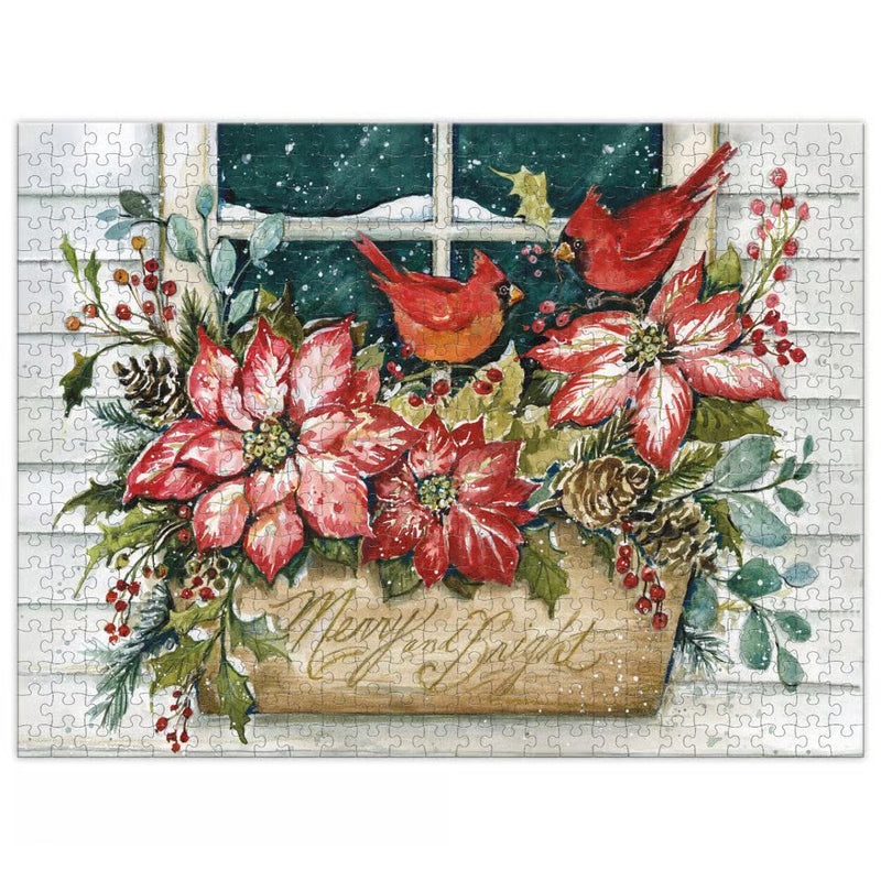 Poinsettia Window Box 500 Piece Puzzle