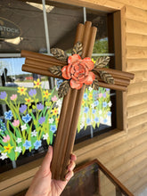 15"Lx11"W Crosses with Flowers, Set of 2