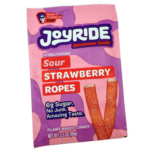 Joyride Low Sugar Sour Strawberry Rope Candy 3.5 oz