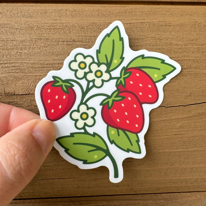 Strawberry Sprig Sticker