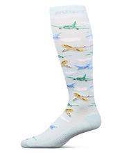 Men's Airplanes Bamboo Blend 8-15 mmHg Graduated Compression Socks; Size 10-13