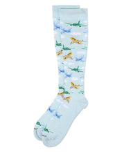 Men's Airplanes Bamboo Blend 8-15 mmHg Graduated Compression Socks; Size 10-13