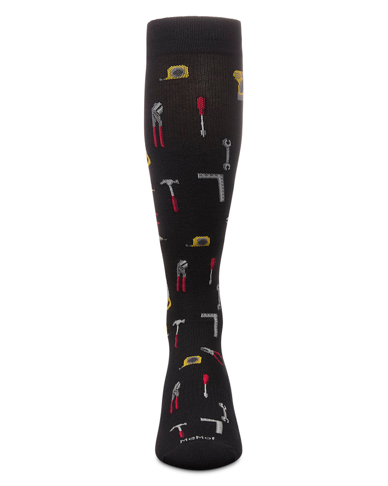 Men's Mr. Fix It 8-15 mmHg Graduated Bamboo Compression Socks; Size 10-13