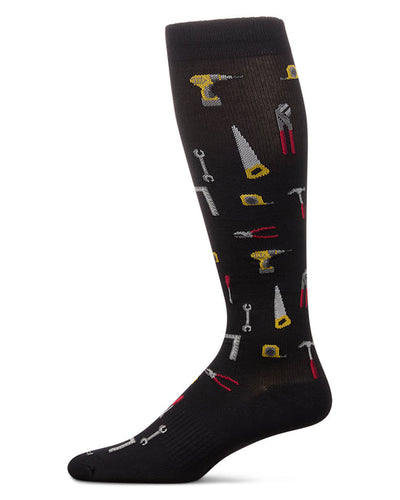 Men's Mr. Fix It 8-15 mmHg Graduated Bamboo Compression Socks; Size 10-13