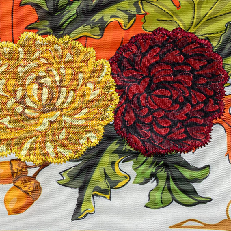 Vintage Welcome Autumn Applique Garden Flag