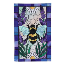Lavender Honey Bee Applique Garden Flag