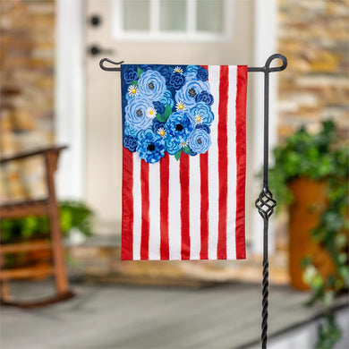 American Classic Floral Flag Applique Garden Flag