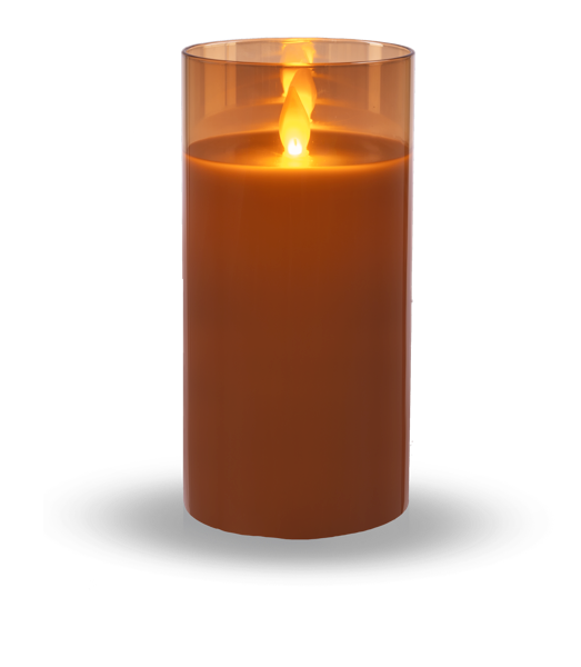 Flameless LED Candle in Gold Glass