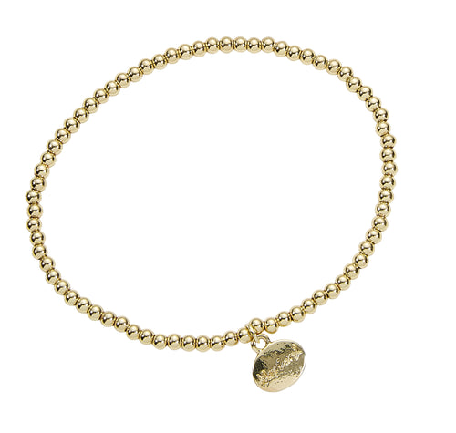 3 MM Gold Ball Bracelet