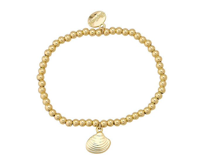 Sea Life Gold Ball Bracelet Shell Charm