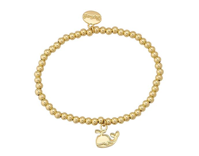 Sea Life Gold Ball Bracelet Whale Charm