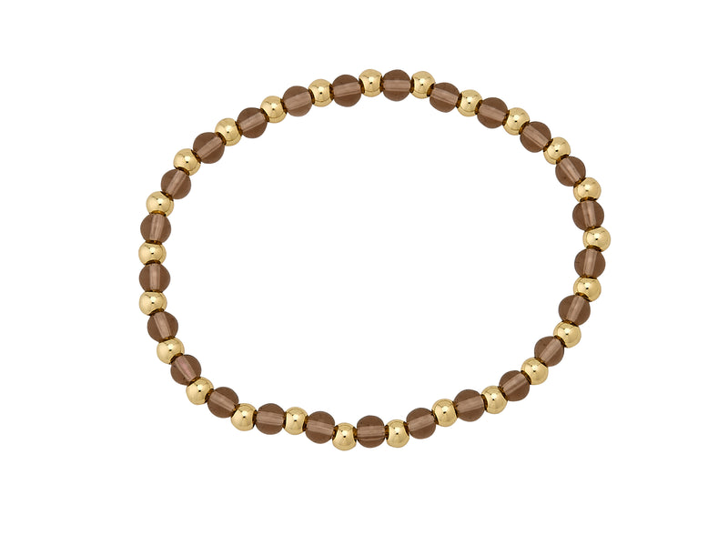 Glass Stone Bracelet Brown