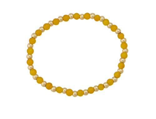 Glass Stone Bracelet Yellow
