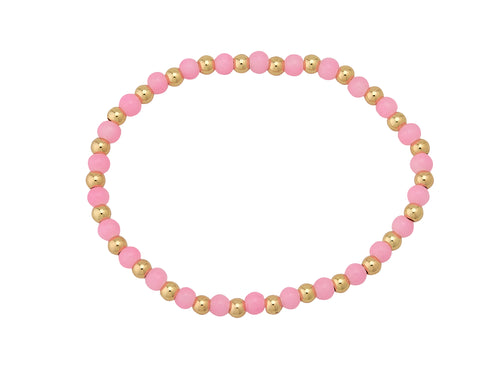 Glass Stone Bracelet Pink