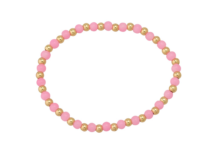 Glass Stone Bracelet Pink