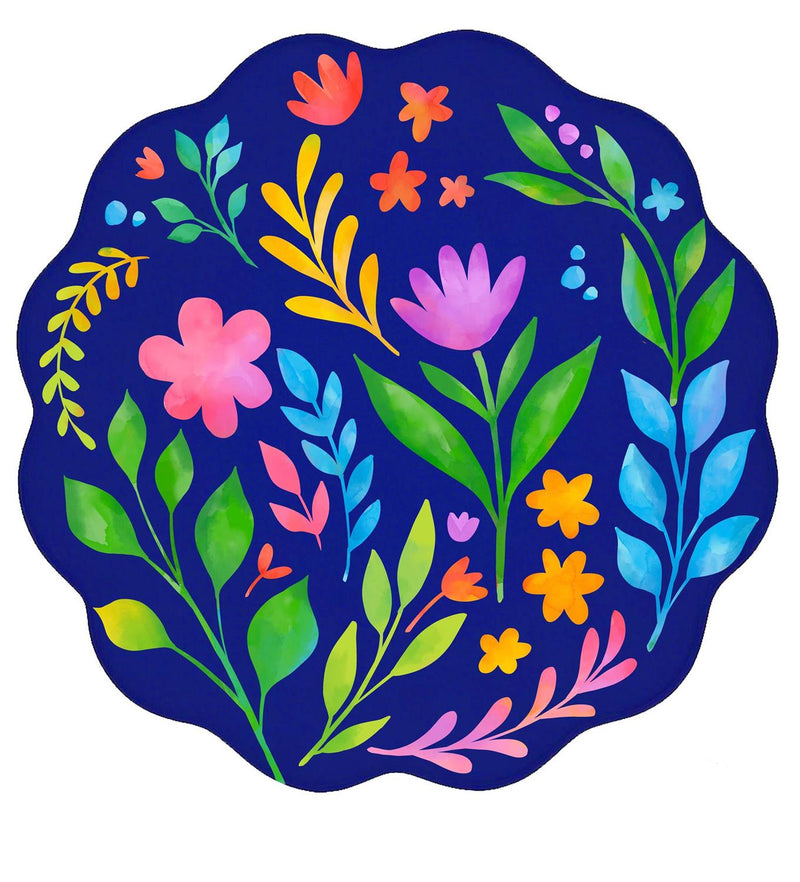 Metal Colorful Floral Pollinator Garden Birdbath