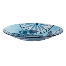 Coastal Blue Crab Glass Birdbath