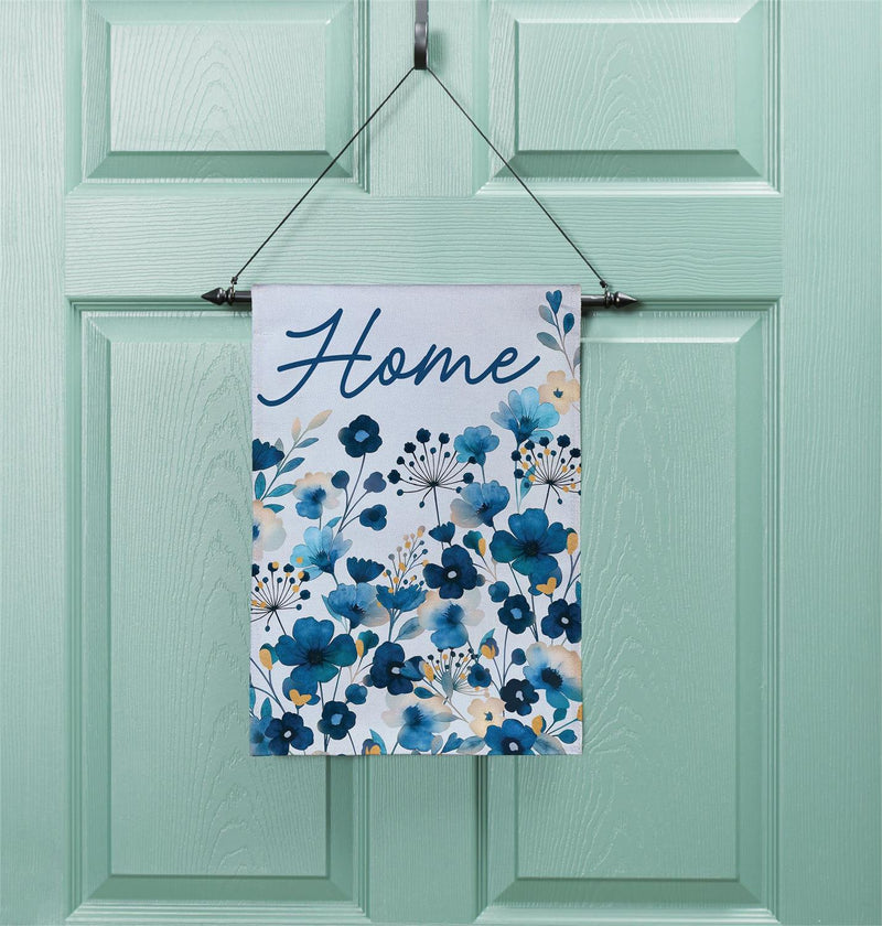 VivaStyle Gilded Meadow Burlap Garden Flag "Home"