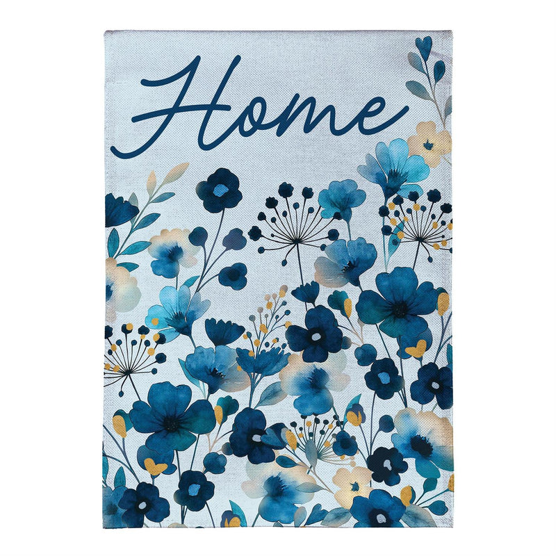 VivaStyle Gilded Meadow Burlap Garden Flag "Home"