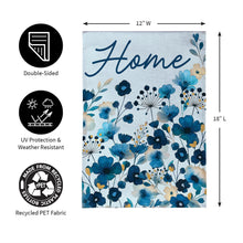 VivaStyle Gilded Meadow Burlap Garden Flag "Home"