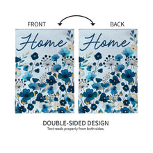 VivaStyle Gilded Meadow Burlap Garden Flag "Home"