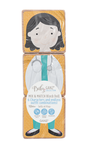 Wooden Block Doll (3 pc. set)