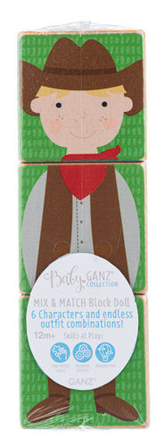Wooden Block Doll (3 pc. set)