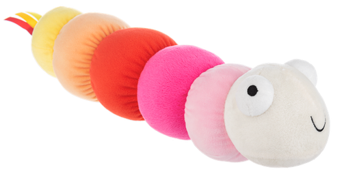 Wiggles Worm w/ Rattle & Squeaker