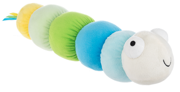 Wiggles Worm w/ Rattle & Squeaker